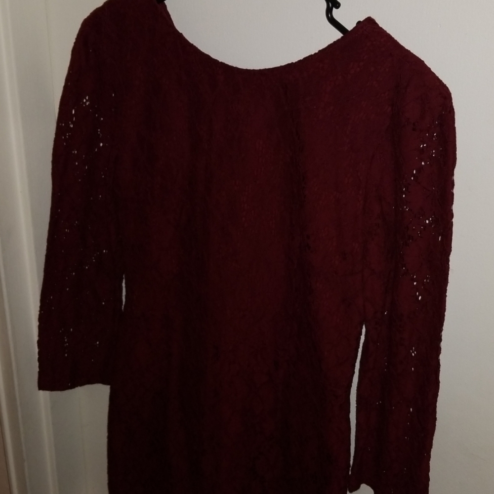Burgandy/maroon lace party dress